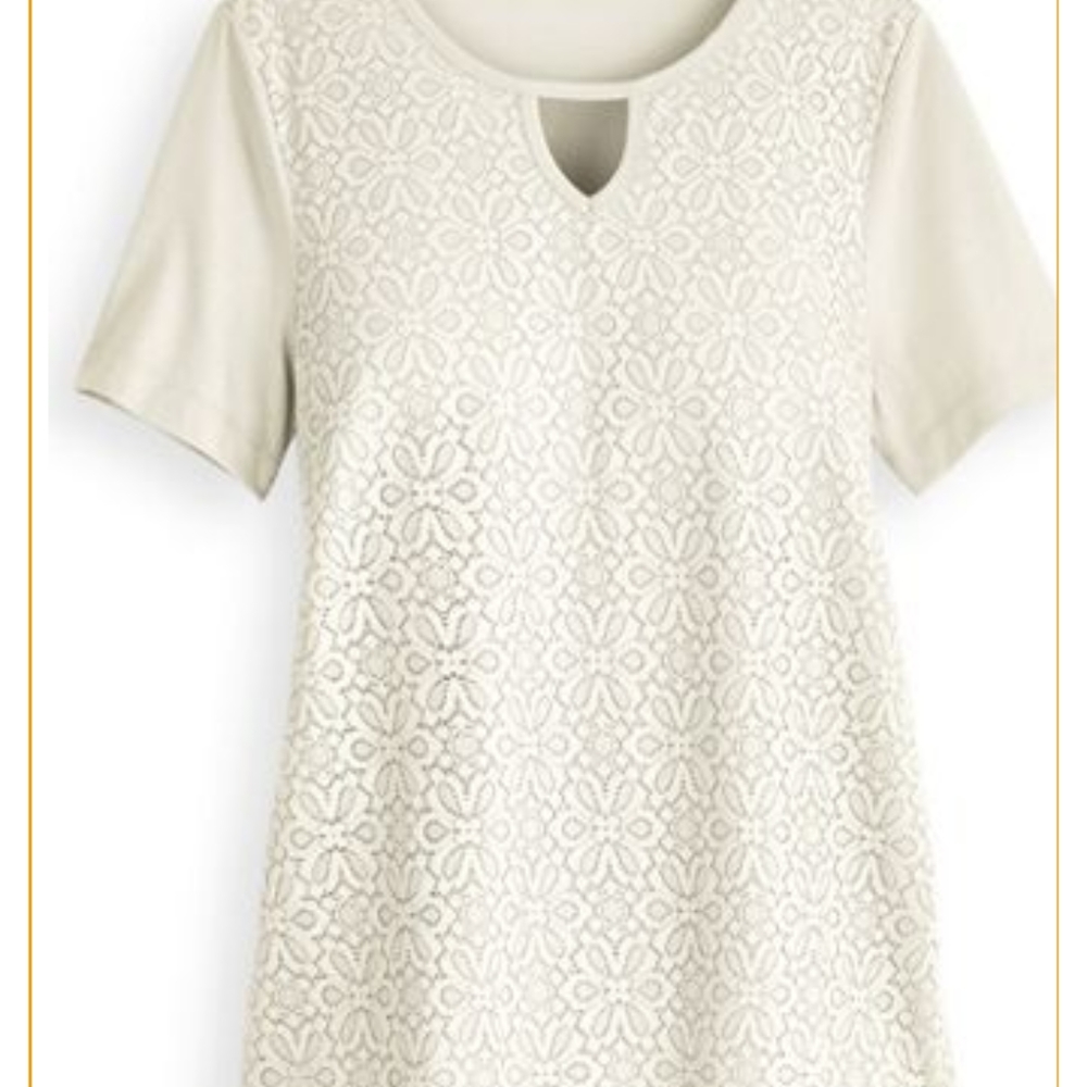 Lace Front Tee